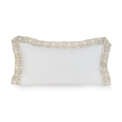 Fronha King Trussardi 300 Fios Cetim 100% Algodão Egípcio Livorno Branco/ Carvalho