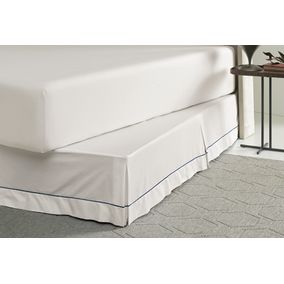 Saia para Cama Box Solteiro Trussardi Lamone Branco