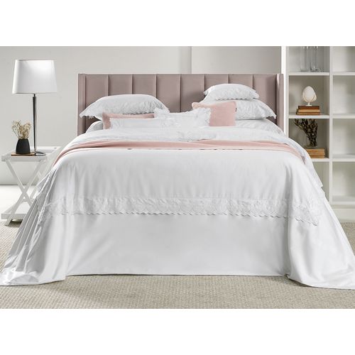 Fronha King Trussardi 600 Fios Cetim 100% Algodão Egípcio Ducale Branco