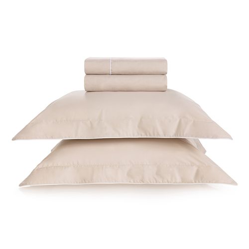 Jogo de Cama King Trussardi 200 Fios 100% Algodão Filetti Avena