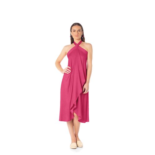 Saída de Praia Trussardi 100% Viscose Rosa Cremisi