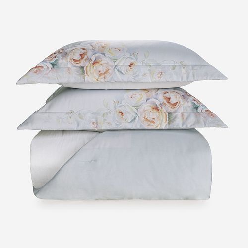 Colcha Queen Trussardi 2 Porta Travesseiros 300 Fios Cetim 100% Algodão Egípcio Giardino Reale