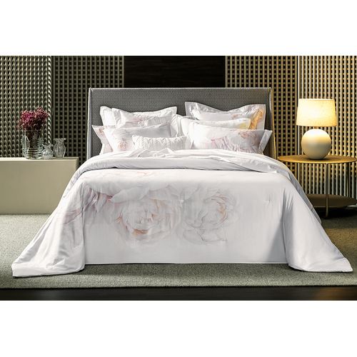 Colcha Queen Trussardi 2 Porta Travesseiros 300 Fios Cetim 100% Algodão Egípcio Villa Lina