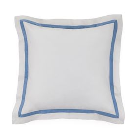 Almofada Trussardi 300 Fios Cetim 100% Algodão Egípcio Vercelli Azzuro Tirreno 60cm x 60cm