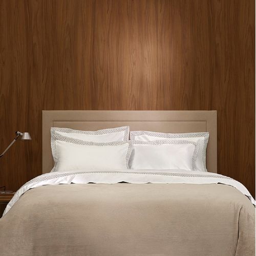 Jogo de Cama King Trussardi 300 Fios Percal 100% Algodão Egípcio Andreani Branco/Legno