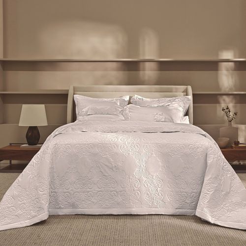 Colcha King Trussardi 2 Porta Travesseiros 300 Fios Cetim 100% Algodão Egípcio Giancarlo