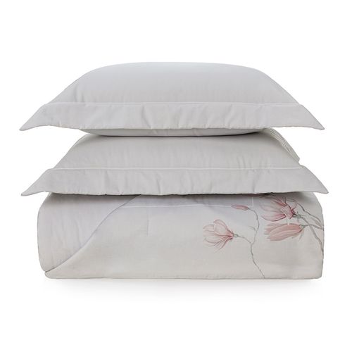 Colcha Casal Trussardi 2 Porta Travesseiros 300 Fios Cetim 100% Algodão Egípcio Le Magnolie
