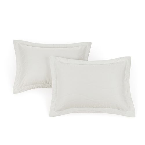 Porta Travesseiro Trussardi 300 Fios Cetim 100% Algodão Egípcio Novara Branco