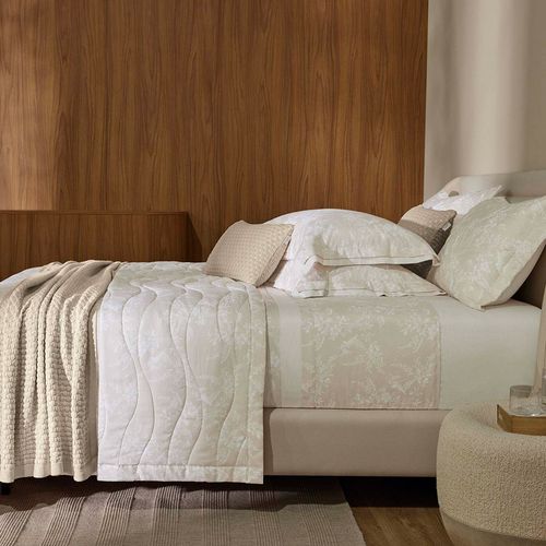 Colcha Casal Trussardi 2 Porta Travesseiros 300 Fios Cetim 100% Algodão Egípcio Soffitti