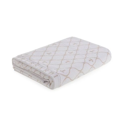 Toalha Banhão Trussardi Jacquard Fio Tinto Speciale Branco/Bege