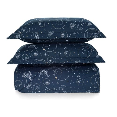 Colcha Casal Infantil Trussardi 2 Porta Travesseiros 200 Fios Percal 100% Algodão Spazio