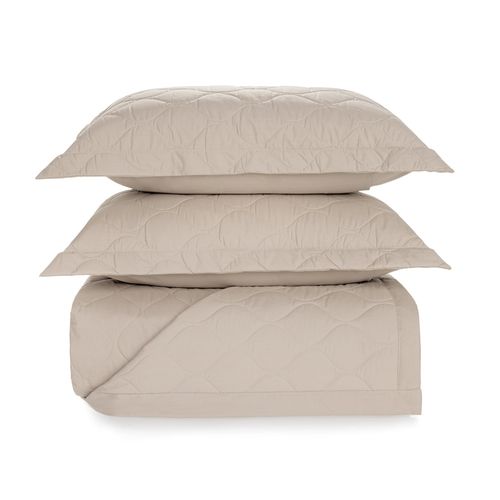 Colcha King Trussardi 2 Porta Travesseiros 200 Fios Percal 100% Algodão Montanelli Avena