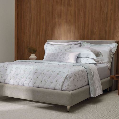 Colcha King Trussardi 2 Porta Travesseiros 300 Fios Cetim 100% Algodão Egípcio Olivo