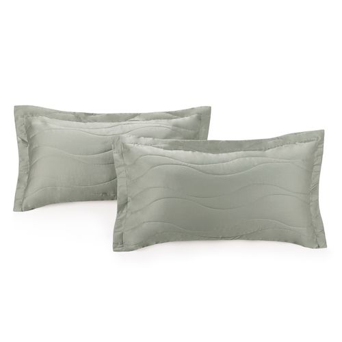 Porta Travesseiro King Trussardi 300 Fios Cetim 100% Algodão Egípcio Novara Pistacchio