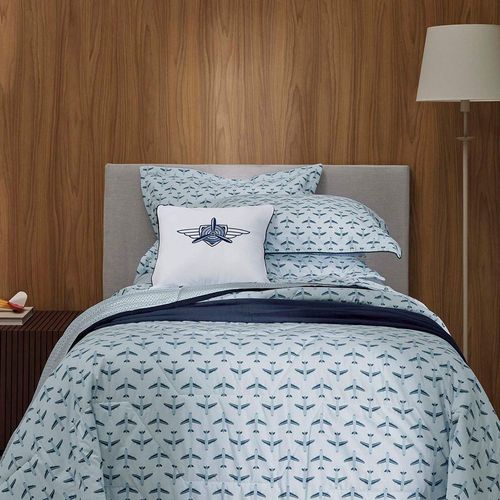 Jogo de Cama Solteiro Infantil Trussardi 200 Fios Percal 100% Algodão Volare