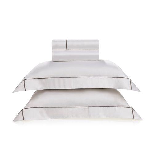 Jogo de Cama Casal Trussardi 300 Fios Cetim 100% Bambu Girelli Nocciola
