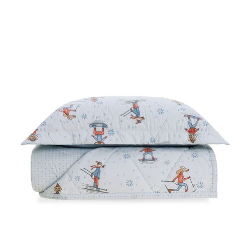 Colcha com Porta Travesseiro Solteiro Infantil 100% Algodão Sciare