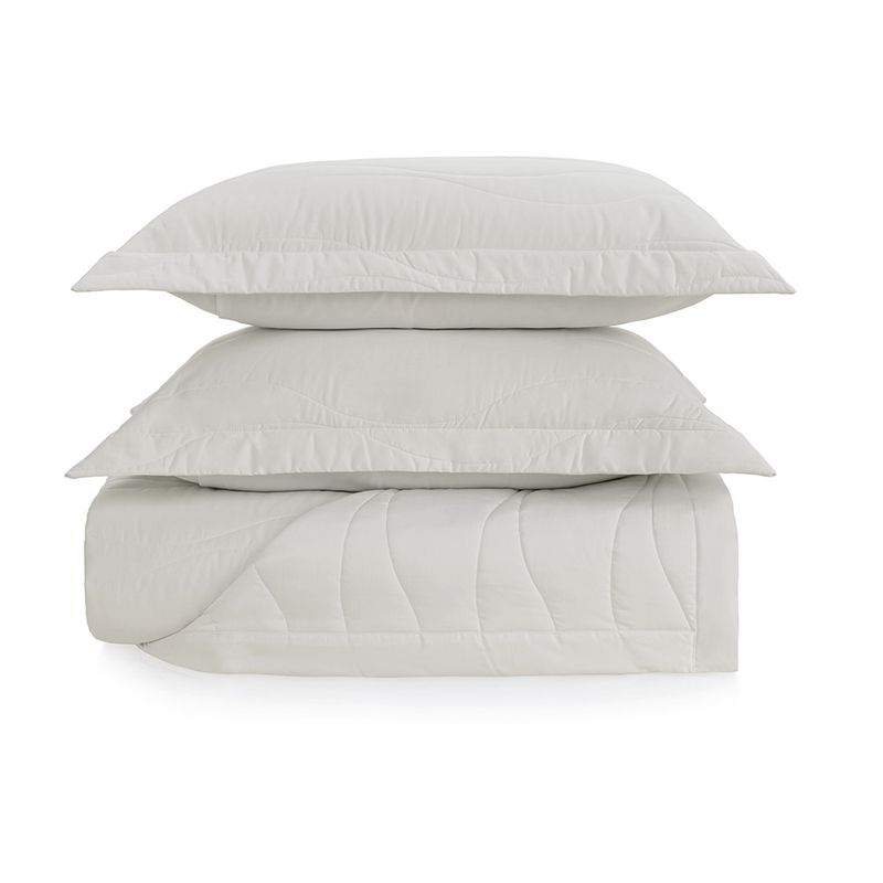 Colcha-com-Porta-Travesseiros-King-100--Algodao-Egipcio-Novara-Branco