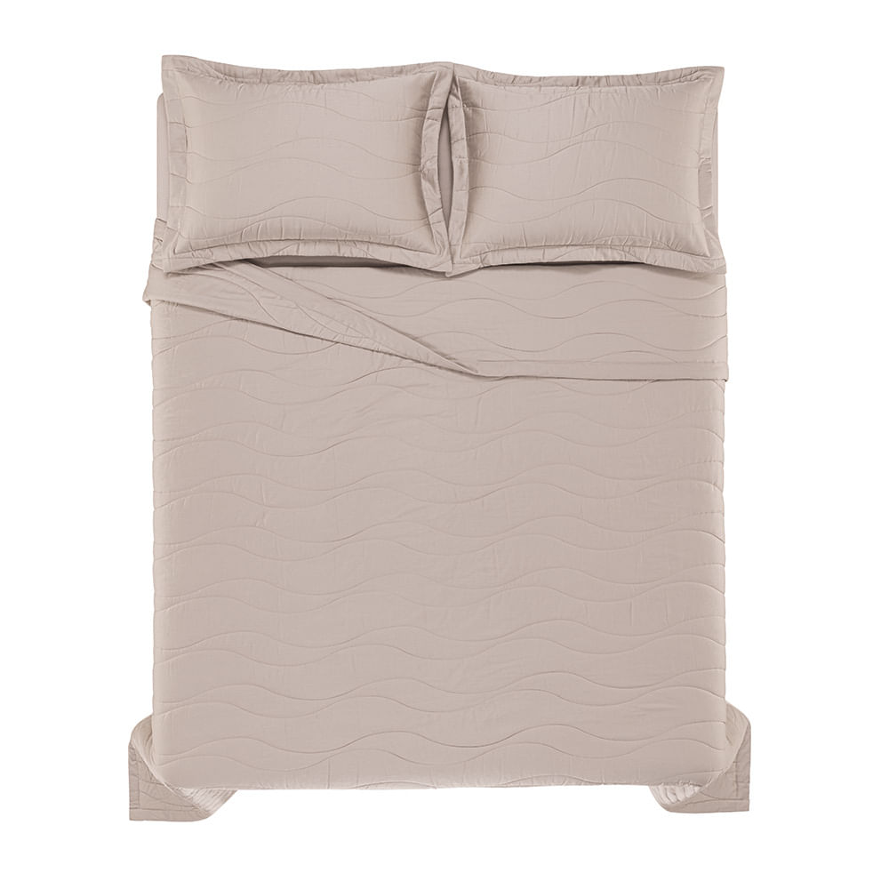Jogo Cobre Leito Queen 300 fios Novara Nocciola | Trussardi