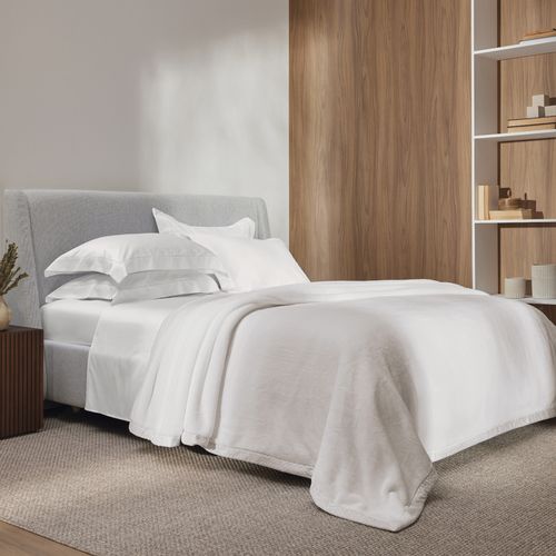 Cobertor Queen Microfibra Aveludado Piemontesi Branco