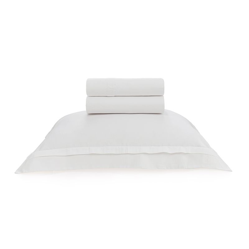 Jogo-de-Cama-Solteiro-300-fios-100--Algodao-Egipcio-Vercelli-Branco