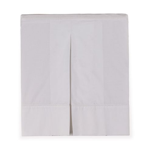 Saia para Cama Box Queen 100% Algodão Tullia Branco/Branco