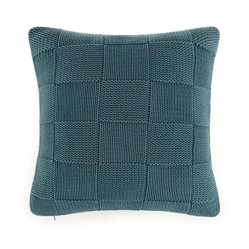 Almofada Tricot Decorativa Piazze Aqua 40cm X 40cm