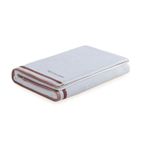 Toalha Banhão 100% Algodão Montello Branco/Rosa