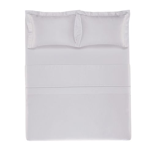 Jogo de Cama Queen 600 fios Montale Branco/Platino