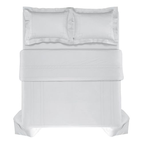 Jogo de Duvet King com Fronha 300 fios Vernazza Branco