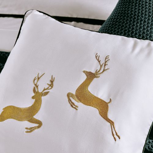 Almofada Bordada Natal Renna 45cm X 45cm