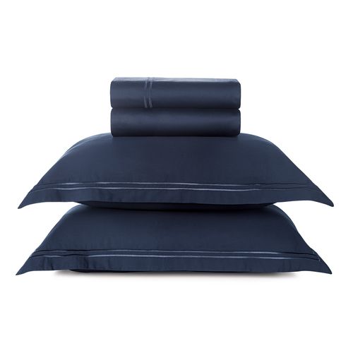 Jogo de Cama Queen 300 Fios 100% Algodao La Mari Azul