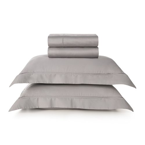 Jogo de Cama Queen 300 Fios 100% Algodao Matteo Cinza