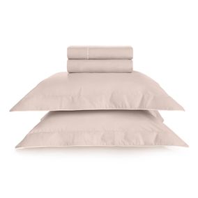 Jogo de Cama King Trussardi 200 Fios 100% Algodão Filetti Soft Rose