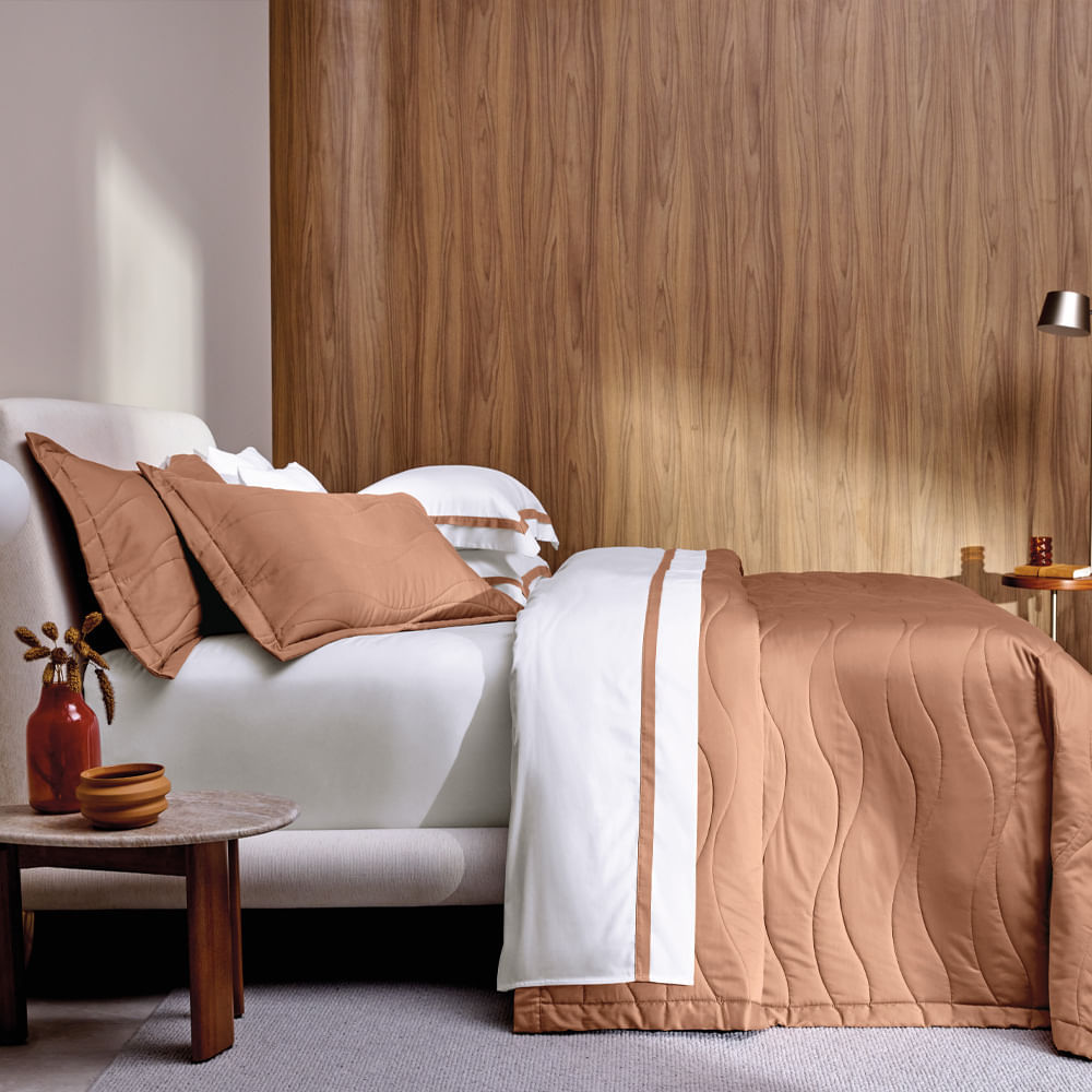 Jogo de Cobre Leito King 300 fios Novara Solare Trussardi