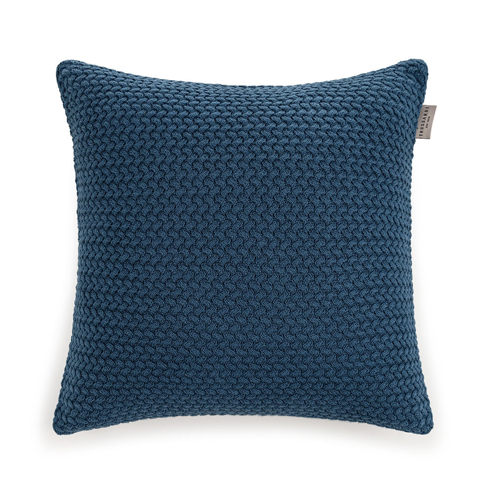 Almofada Tricot 100% Algodão Lorenzo Azure | Trussardi
