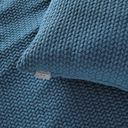 Almofada Tricot 100% Algodão Lorenzo Azure 40cm x 40cm
