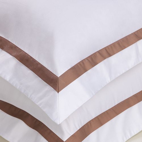 Fronha 300 Fios Algodão Egípcio Vercelli Branco/Vecchio
