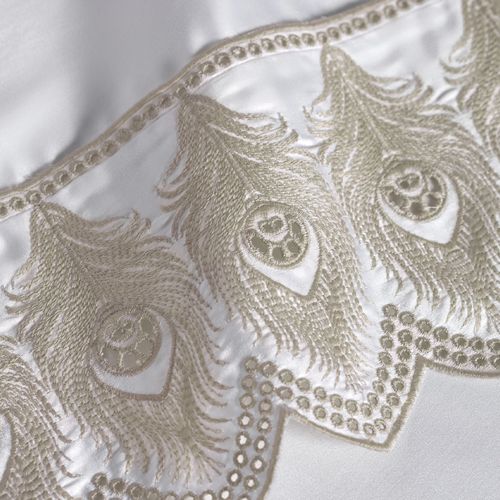 Fronha 600 Fios Algodão Egípcio Piume Branco/Legno