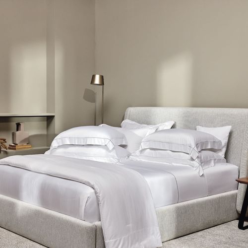 Jogo de Cama Casal 300 fios 100% Bambu Girelli Branco/Platino