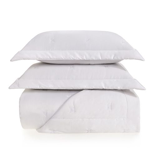 Colcha com Porta Travesseiro King 600 fios Rizzi Branco