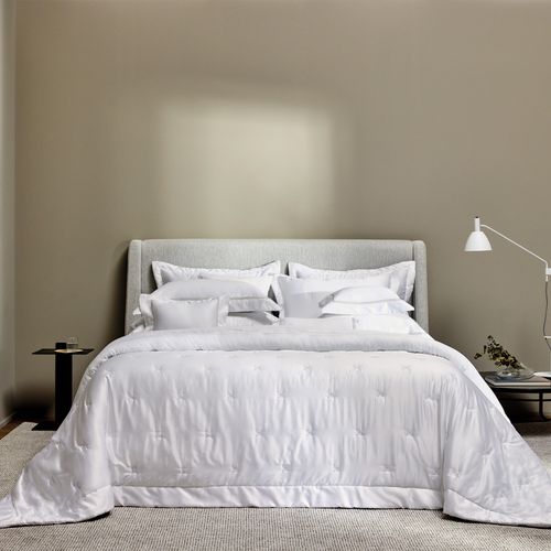 Colcha com Porta Travesseiro King 600 fios Rizzi Branco