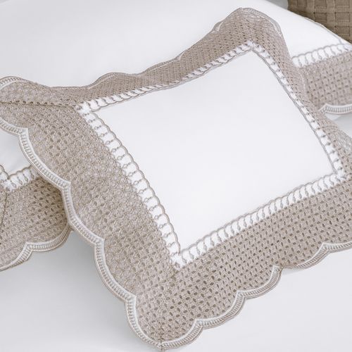 Almofada 300 Fios Martorana Branco/Legno 30cm x 40cm