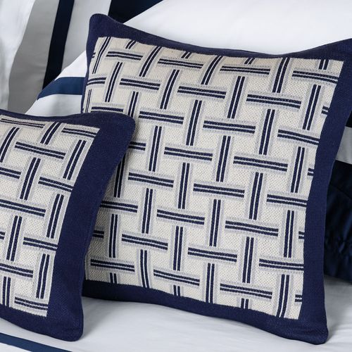 Almofada Tricot 100% Algodão Canti Azul 40cm x 40cm