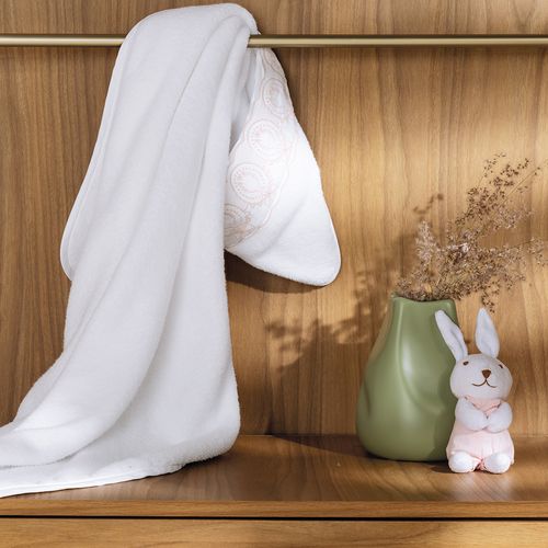 Toalha de banho  Baby 100% Algodão  Olivia Branco