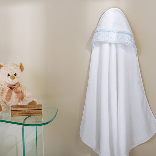 Toalha de banho  Baby 100% Algodão Marco Branco