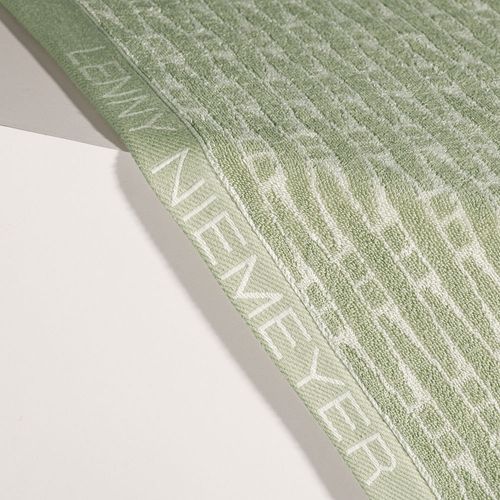 Toalha de Praia Trussardi + Lenny Niemeyer Tramas Bege Claro/Verde