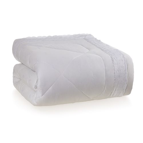 Edredom King 300 fios Cetim Gaius Branco