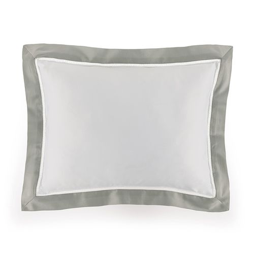 Almofada 600 fios Cetim  Pariolli Branco/Platino