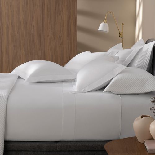 Jogo de cama King 300 fios Cetim Grasso Branco